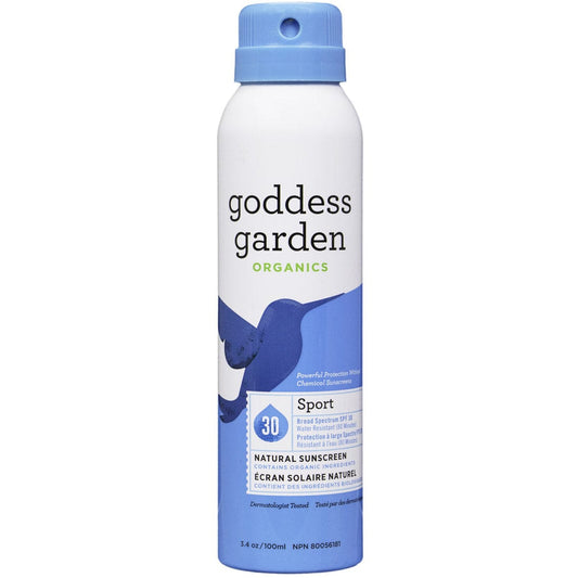 Goddess Garden Sport Natural Sunscreen SPF 30, Continuous Spray, 177ml