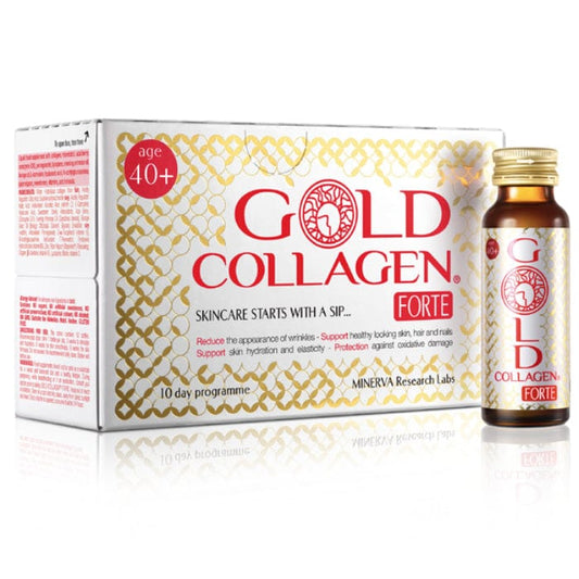 Minerva Pure Gold FORTE (40 Plus) Collagen Liquid Collagen Supplement 10 x 50ml