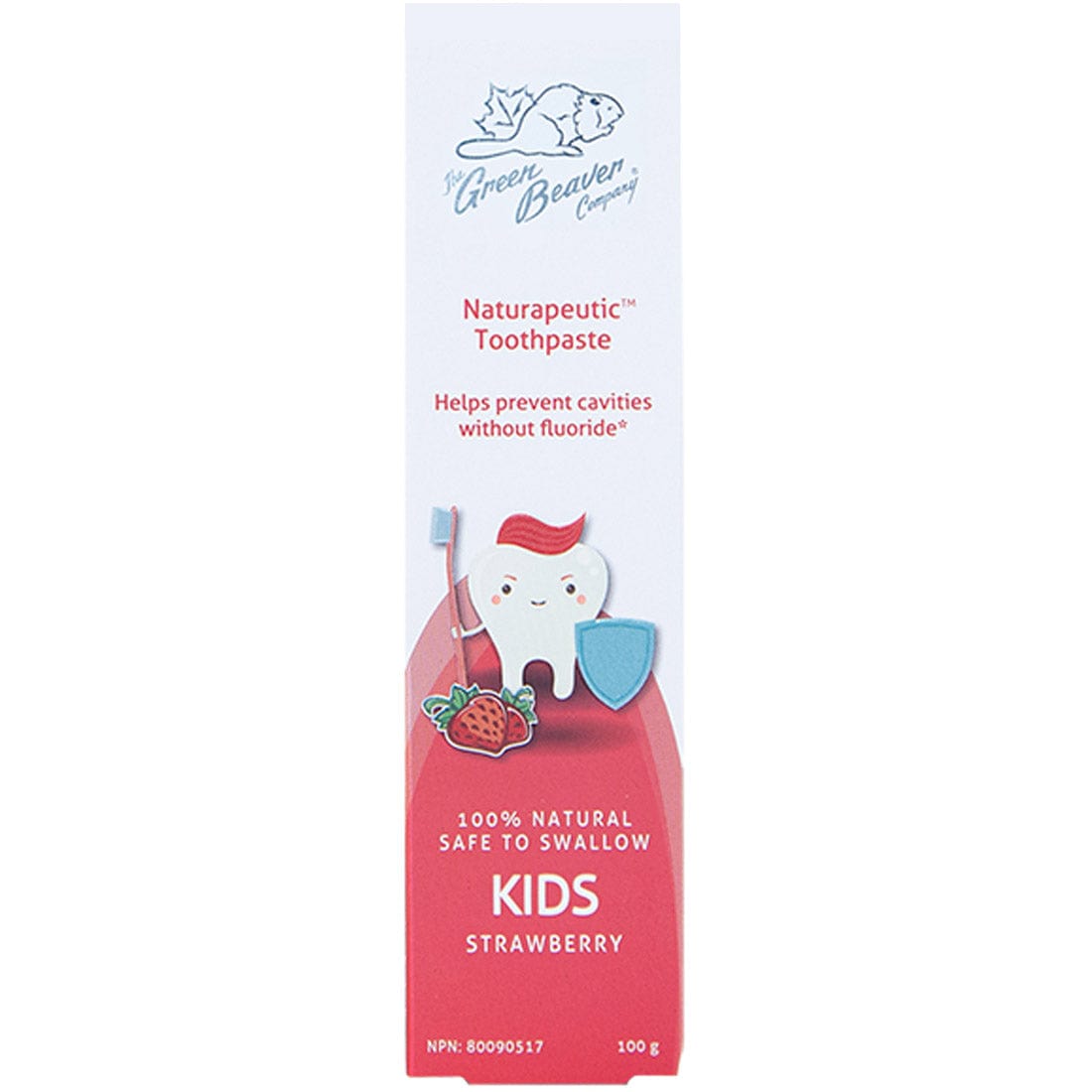 Green Beaver Naturapeutic Kids Toothpaste, Great Taste, 100% Natural & Safe to Swallow, 100g