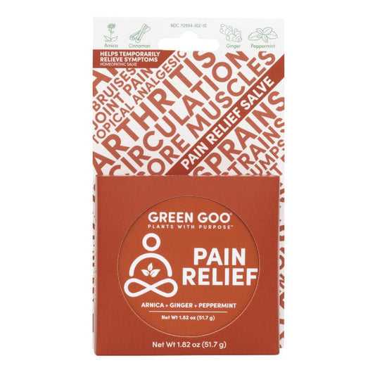 Green Goo Pain Relief (with Arnica), 1.82 oz Tin