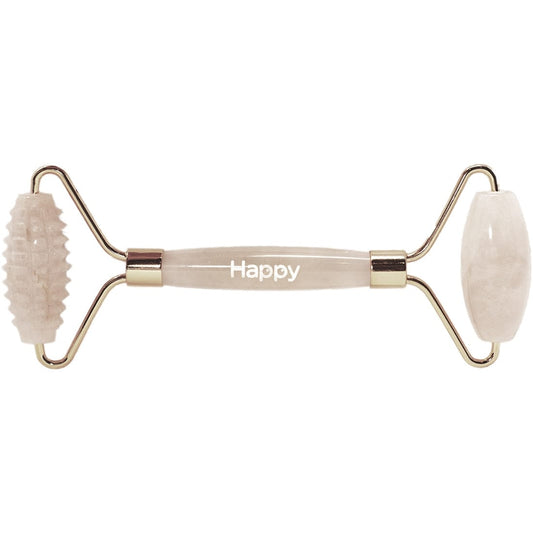 Happy Natural Products Duo Texture Roller - Rose Quartz