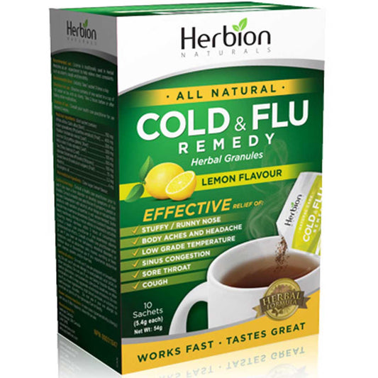 Herbion Cold & Flu Remedy, 10 Sachets