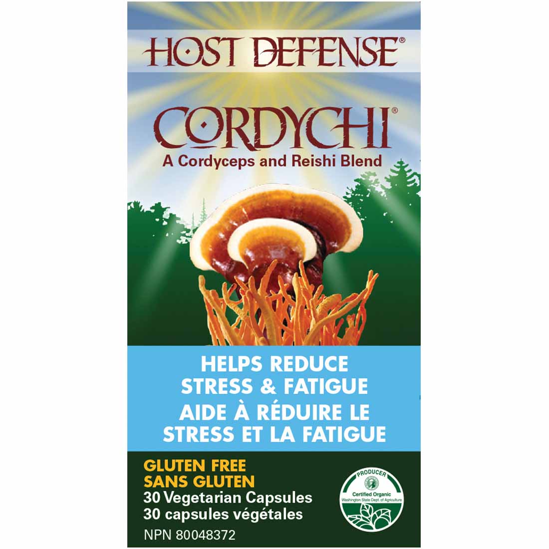Host Defense Cordychi (Reishi & Cordyceps), Reduce Stress & Fatigue