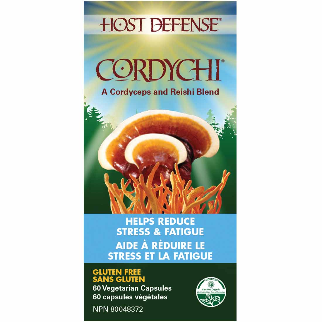 Host Defense Cordychi (Reishi & Cordyceps), Reduce Stress & Fatigue