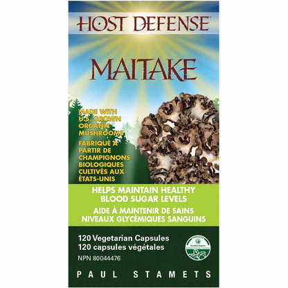 Host Defense Maitake, Maintains Healthy Blood Sugar Levels