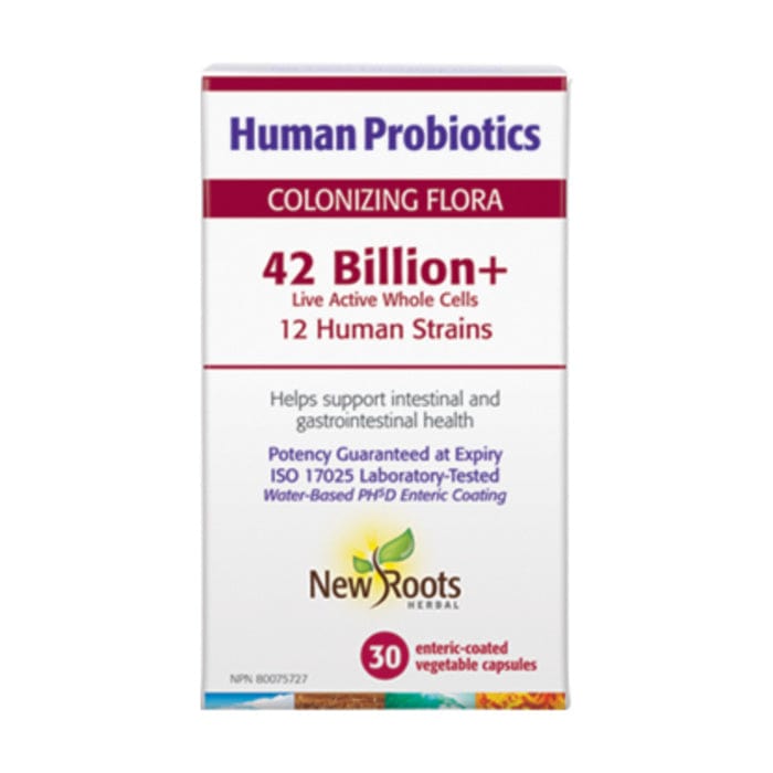 New Roots Human Probiotics 42 Billion, 30 Capsules - Store in Fridge ...