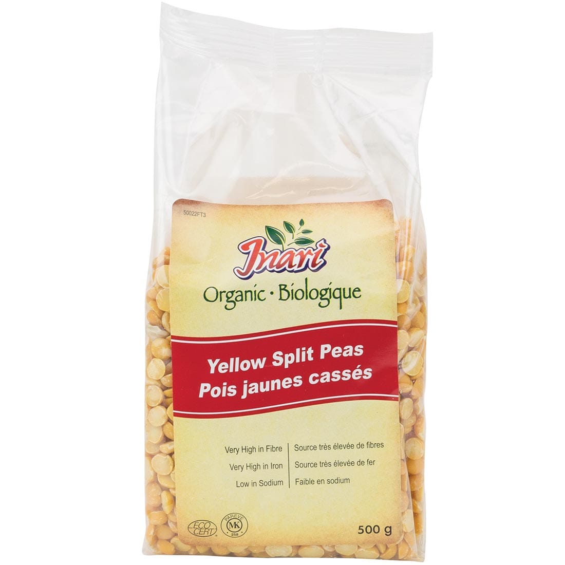 Inari Organic Yellow Split Peas, 500g