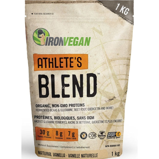 Iron Vegan Athlete's Blend Protein (Organic, Raw, Non-GMO), 1kg (2.2lb)