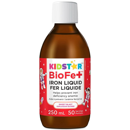 KidStar BioFe Liquid Iron for Kids, 250ml (50 Servings)
