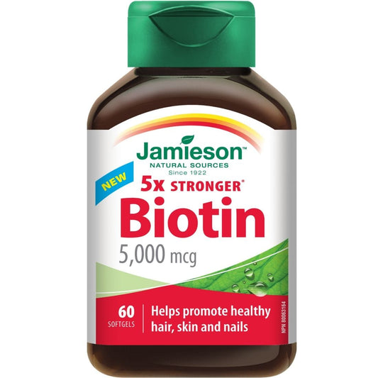 Jamieson Biotin, 5000mcg, 60 Softgels