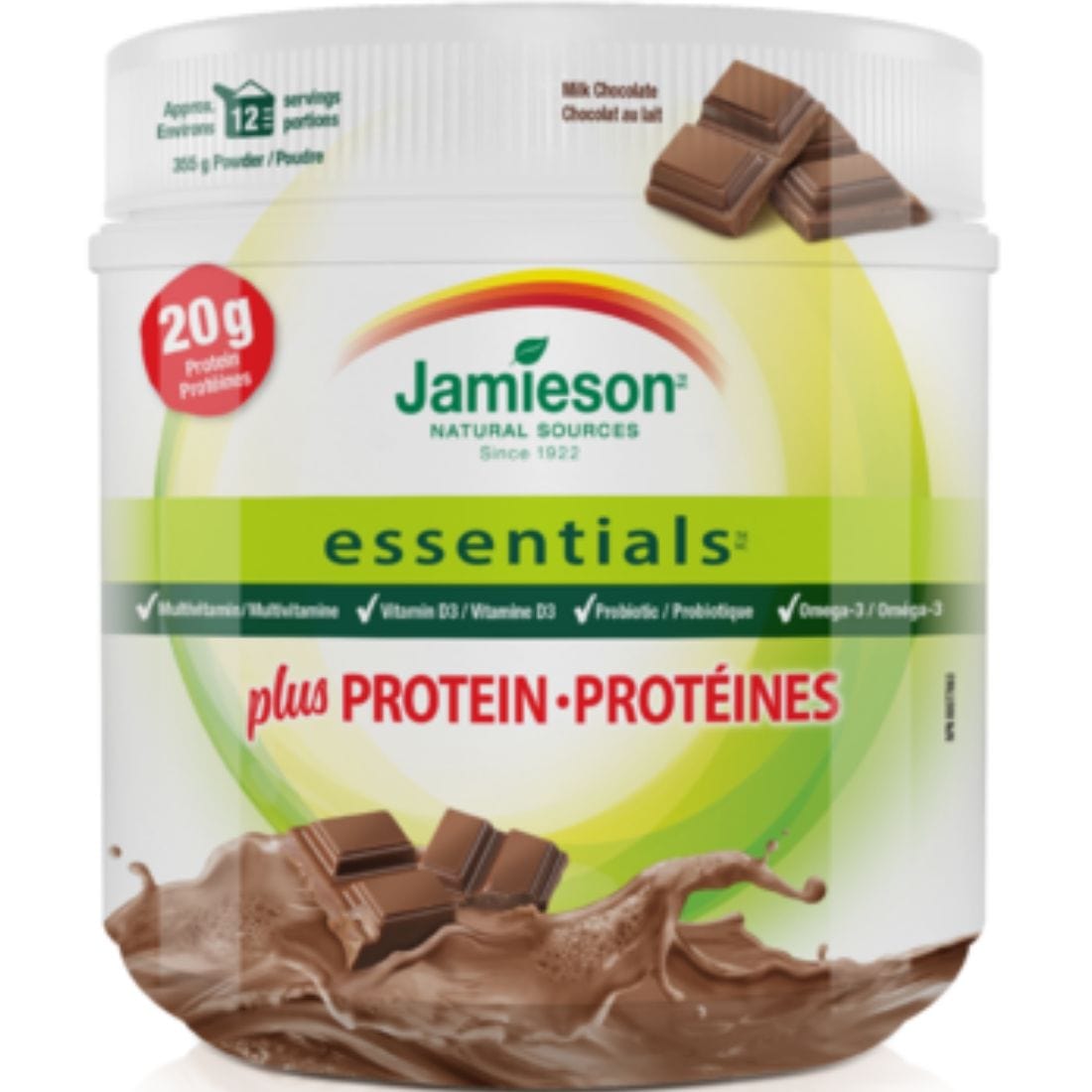 Jamieson Essentials Plus Protein, Chocolate, 365g