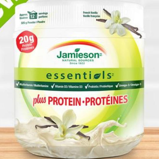 Jamieson Essentials Plus Whey Protein (Probiotics + Multivitamin Added), 325g