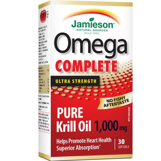 Jamieson Krill Oil, Ultra Strength, 1000mg, 30 Softgels