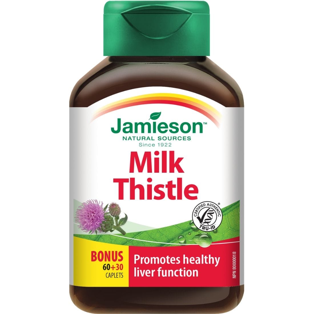 Jamieson Milk Thistle, 4500mg, 60+30 Free Caplets