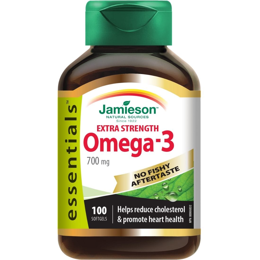 Jamieson Omega 3 Extra Strength (no fishy aftertaste), 100 Softgels Vitamart.ca