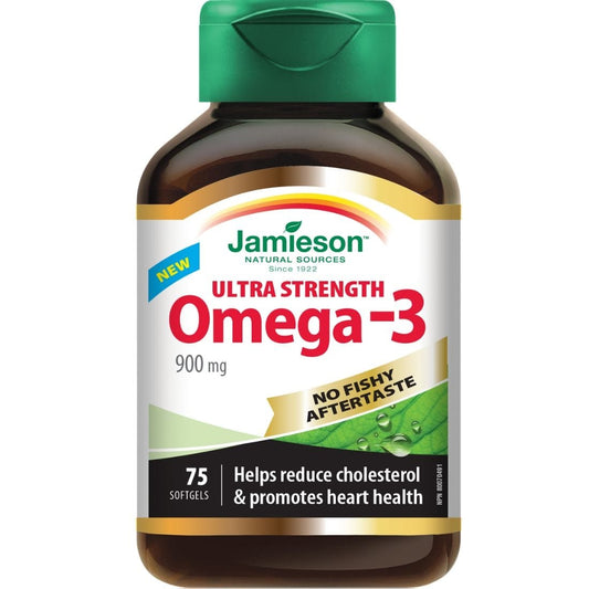 Jamieson Omega 3, Ultra Strength, 900mg, 75 Softgels