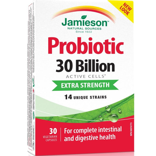 Jamieson Probiotic 30 Billion, 30 Vegetable Capsules (Refrigerated)