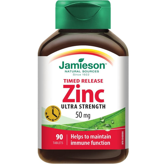 Jamieson Zinc 50mg, Timed Release, 90 Tablets
