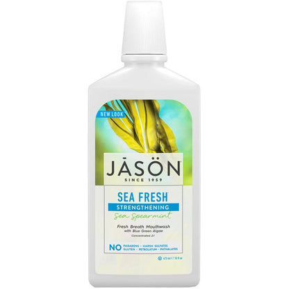 Jason Sea Fresh Natural Mouthwash (Alcohol Free), 473ml