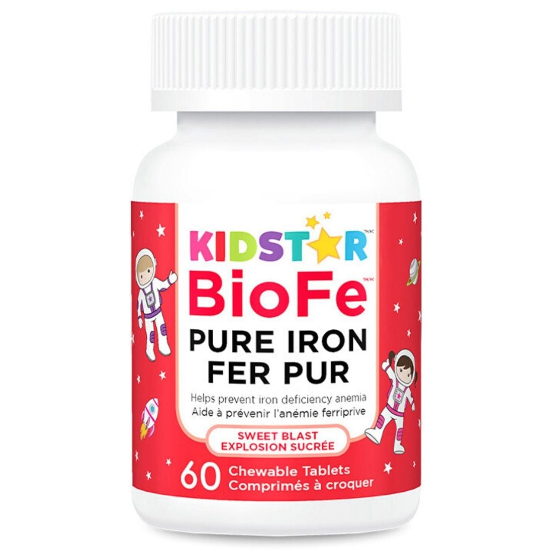 Biofe KidStar BioFe Pure Chewable Iron For Kids, 5mg Iron per Chewable