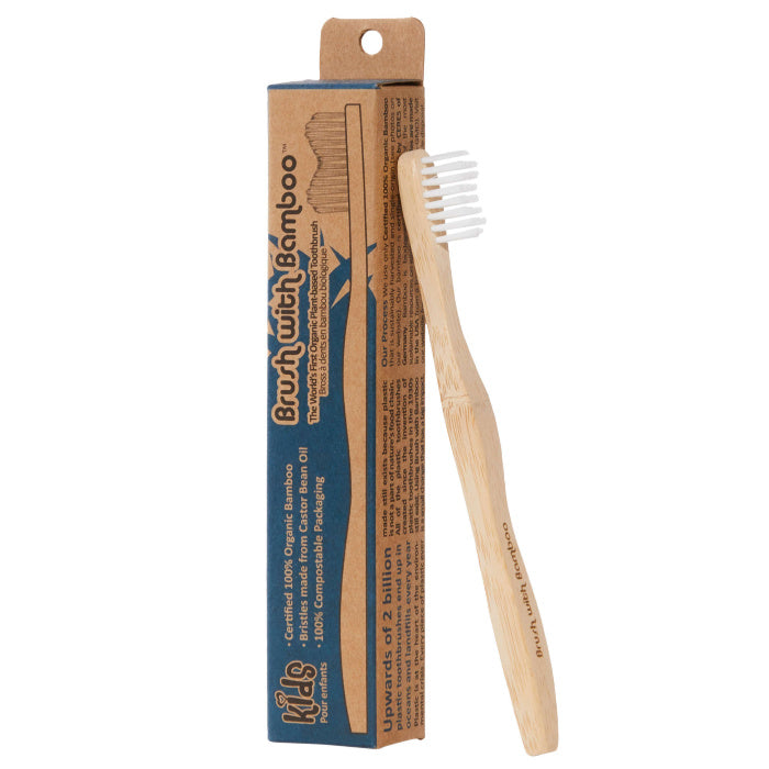 Brush With Bamboo Kids Toothbrush, 100% Plant Based