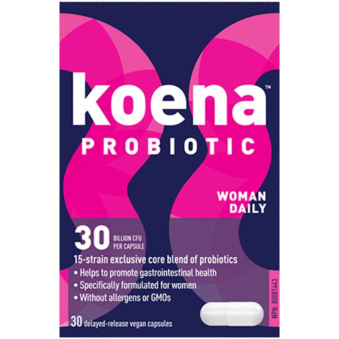 Koena Woman Daily Cap 30B CFU 2x15/Bl, 30 Capsules
