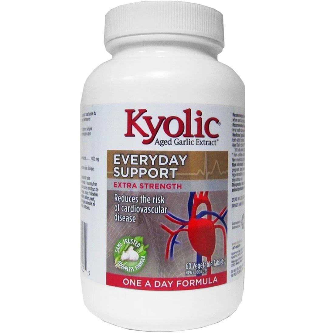 Kyolic Aged Garlic Extract, Everyday Support, Extra Strength, One A Day, 1000mg
