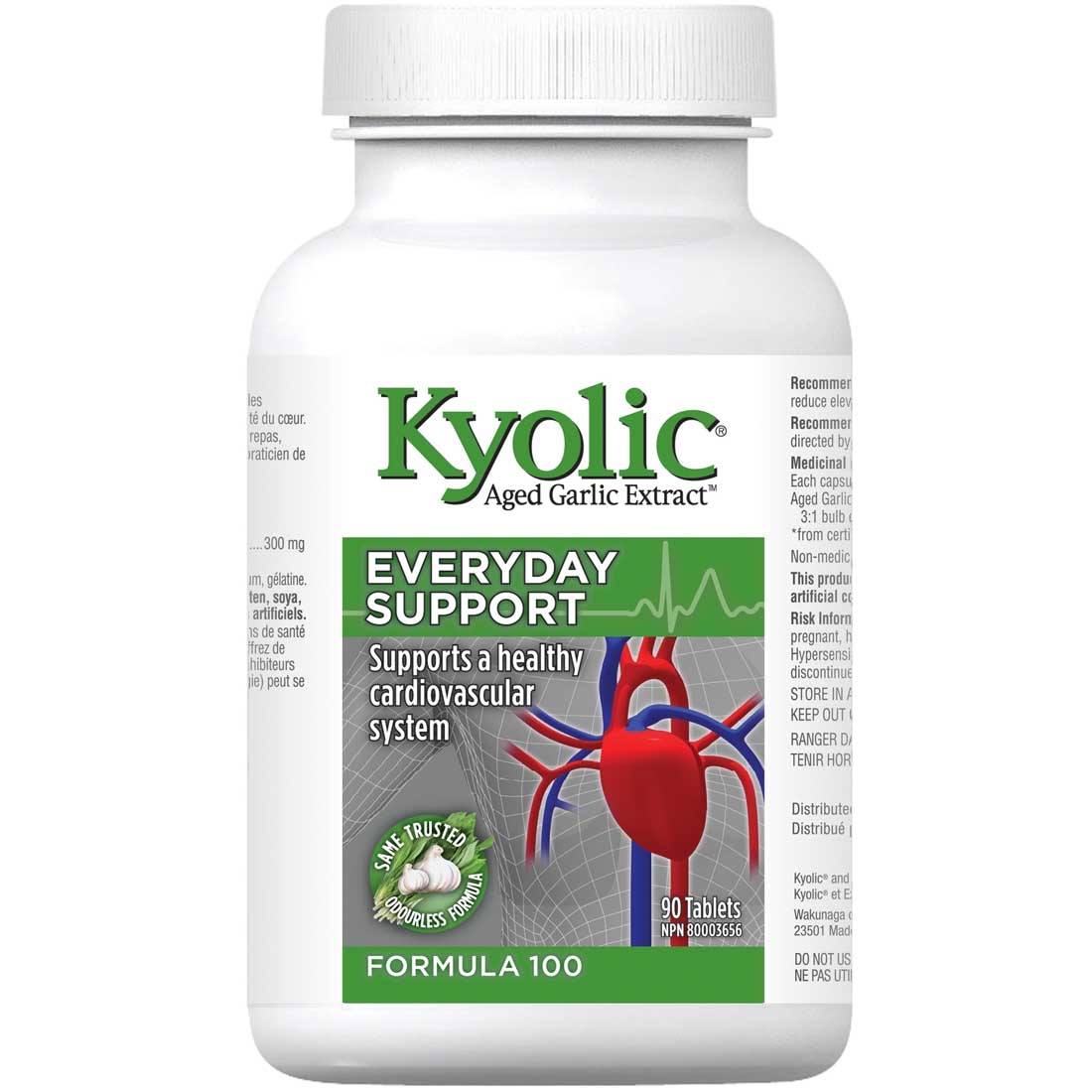 Kyolic Aged Garlic Extract, Everyday Support, Formula 100