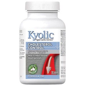 Kyolic Aged Garlic Extract, Cholesterol Control with Hawthorn Berry, Cayenne & Vitamin E, Formula 106