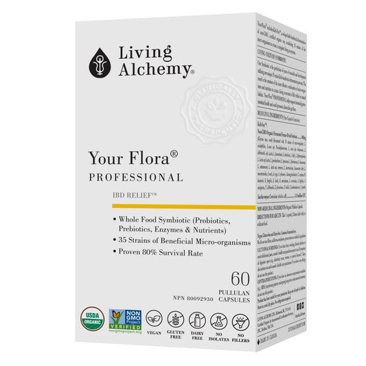Living Alchemy Your Flora Professional, Complete Gut Relief, 60 Capsules