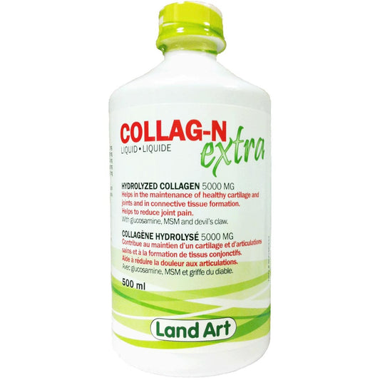 Land Art Collag-N Extra (Liquid Collagen 5000mg with Glucosamine, MSM and Devils Claw), 500ml