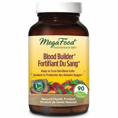 MegaFood Blood Builder, Whole Food Iron Supplement Tablets, Helps Form Red Blood Cells