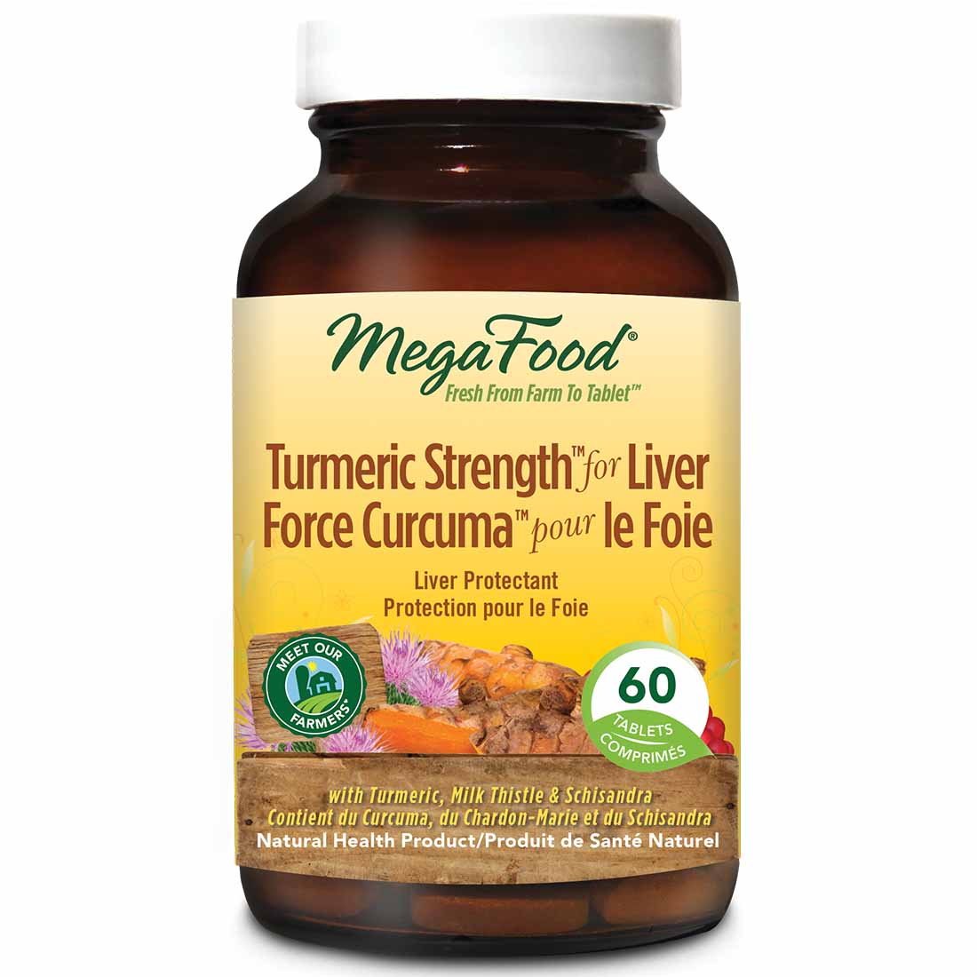 MegaFood Turmeric Strength for Liver, 60 Tablets