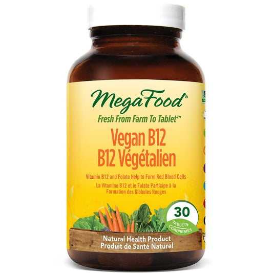 MegaFood Vegan B12 500mcg, 30 Tablets