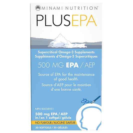 Minami Plus EPA Fish Oil, 500mg EPA per Pill, 30 Softgels