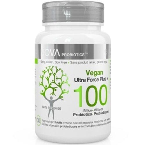 NOVA Vegan Ultra Force PLUS+ Probiotic 100 Billion, 30 Capsules