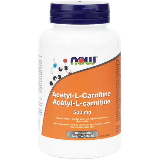 NOW Acetyl L-Carnitine, 500mg, 100 Vcaps