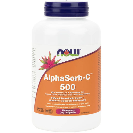 NOW AlphaSorb C 500mg with Bioflavonoids (Buffered Bioavailable Vitamin C)