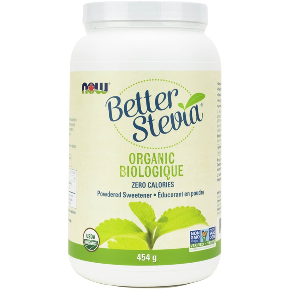 NOW Better Stevia Organic Stevia Extract Powder, Non-Bitter Aftertaste