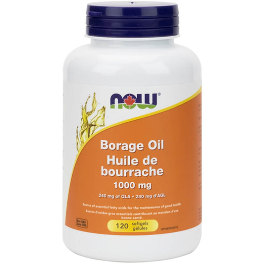 NOW Borage Oil 1000mg, Expeller Pressed, Hexane-Free