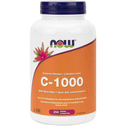 NOW C-1000 Sustained Release (1000mg Vitamin C), Citrus Free