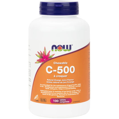 NOW C-500 (500mg Chewable Vitamin C), 100 Chewable Tablets