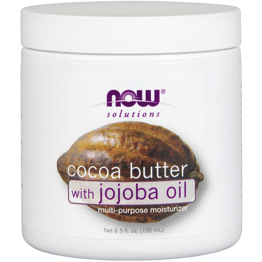 NOW Cocoa Butter with Jojoba Oil, 184g