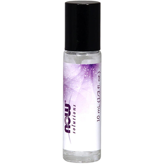 NOW Empty Glass Bottle with Roll-On Applicator, 10ml