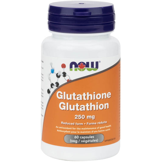 NOW Glutathione 250mg, 60 Vegetable Capsules
