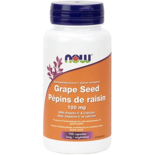 NOW Grape Seed Extract, 100mg, 100 Vcaps