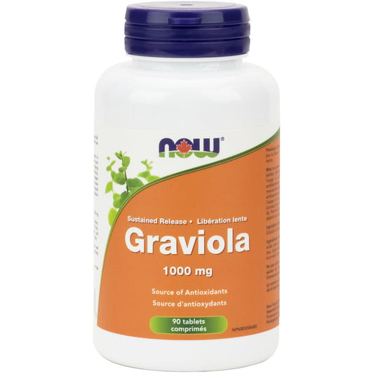 NOW Graviola Double Strength 1000mg, 90 tablets