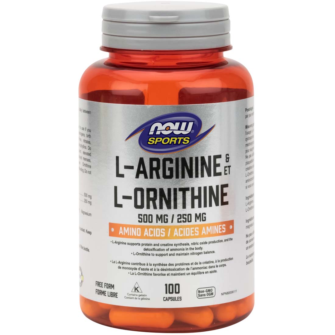 NOW L-Arginine & L-Ornithine, 500mg/250mg