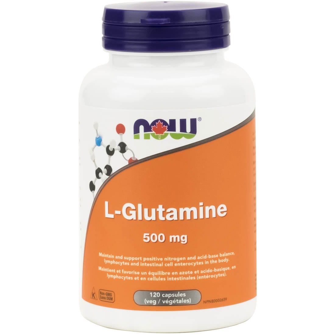 NOW L-Glutamine, Free Form, 500mg