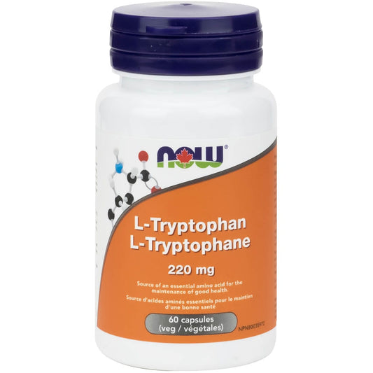NOW L-Tryptophan, 220mg, 60 Vcaps